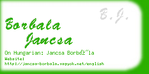 borbala jancsa business card